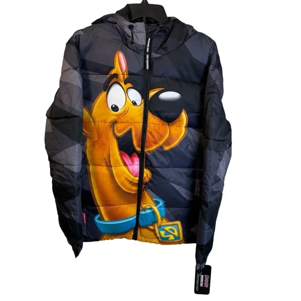 NWT Members Only Scooby-Doo Collab Jacket Black/Gray Size Oversized Small